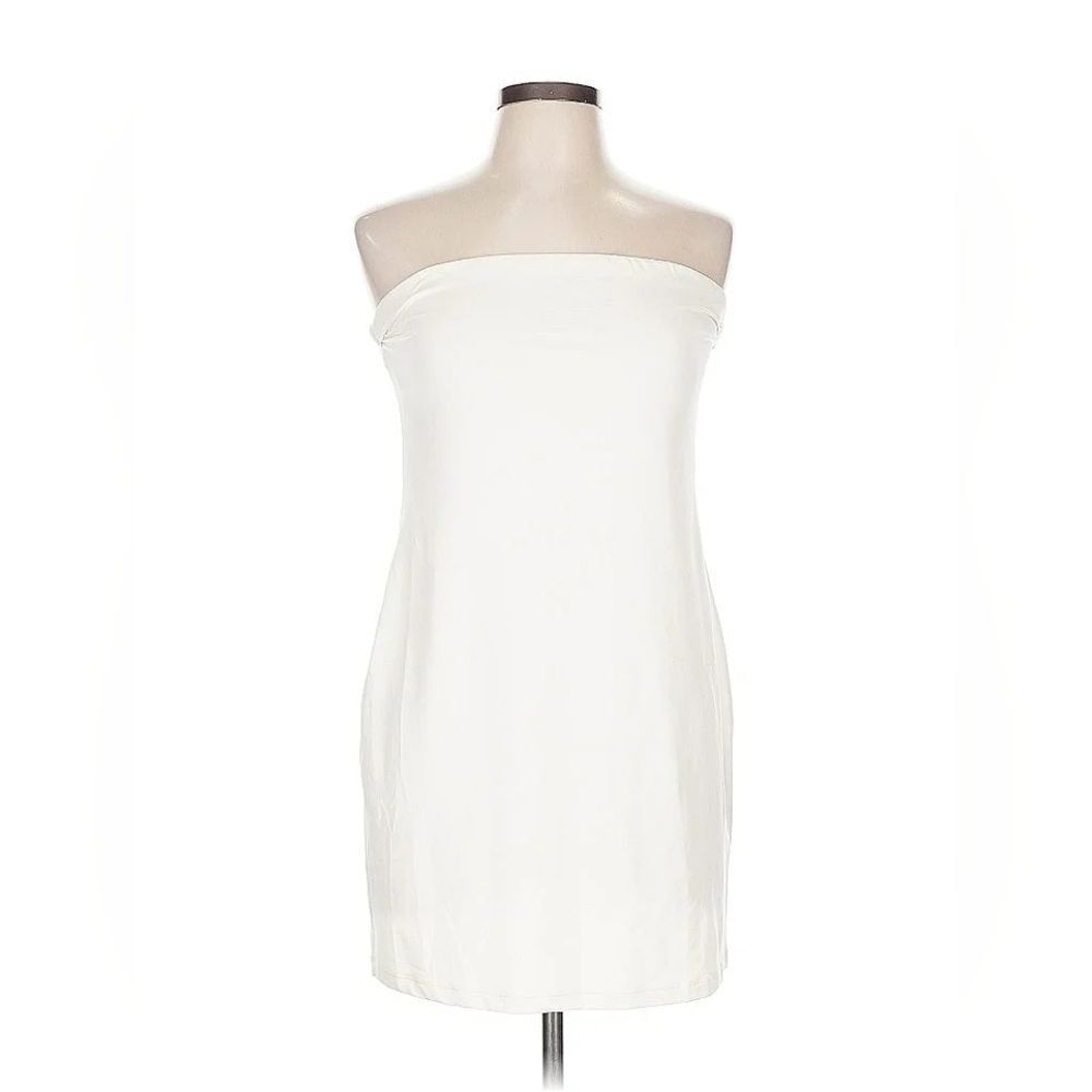 Reformation White Strapless Dress